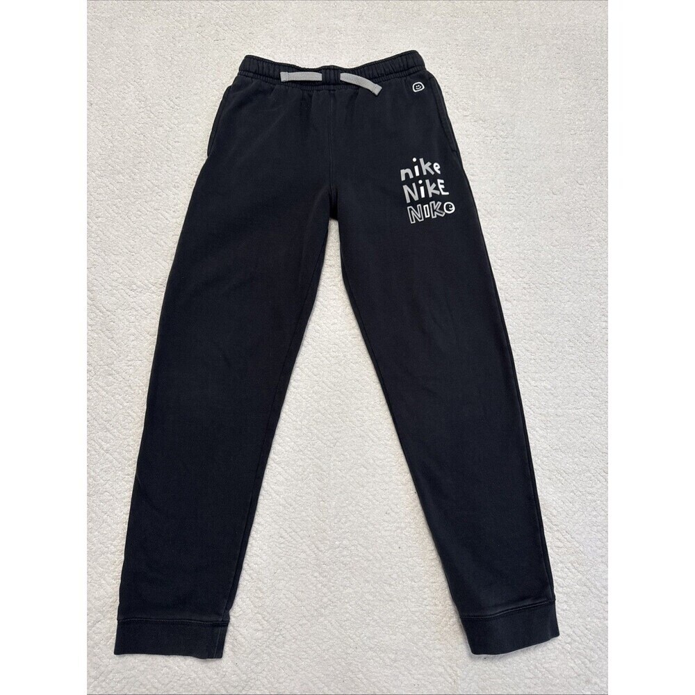 Nike Sweatpants Kids XL Black Fleece Joggers Drawstring Logo DR0103-010